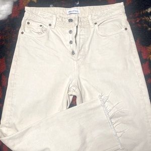 Zara High Rise Straight Jeans